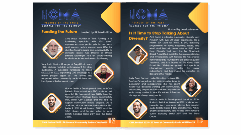 Chris Shaw to speak at Community Media Association Festival